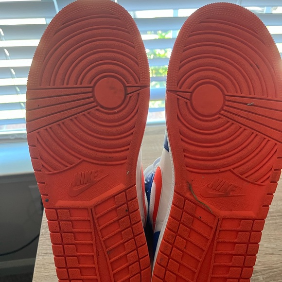 Nike Air Jordan 1 Mid NY Knicks "Wheaties" Blue Orange FD1029-400 Men's Size 12 - Picture 7 of 8